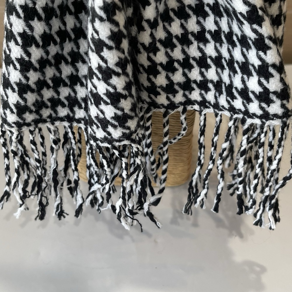 100% Cashmere Scarf Made In Scotland Luxury Knit Plaid Fringe Muffler Unisex - Picture 3 of 7